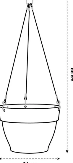 Intratuin Elho Hängetopf Vibia gelb D 26 H 18 cm| Blumenampeln & Hängetöpfe|Blumentöpfe & Pflanzgefäße