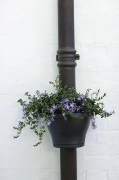 Intratuin Elho Regenrohr-Blumentopf Corsica anthrazit D 24 H 15 cm| Blumentöpfe & Pflanzgefäße