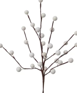 Intratuin Everlands Weihnachtszweig mit Beeren weiß 26 cm| Weihnachtszweige & -Blumen