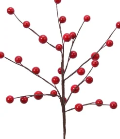 Intratuin Everlands Weihnachtszweig mit Beeren rot 26 cm| Weihnachtszweige & -Blumen