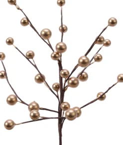 Intratuin Everlands Weihnachtszweig mit Beeren gold 26 cm| Weihnachtszweige & -Blumen