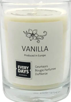 Intratuin Everydays by Duftkerze Vanilla weiß 43 Std. D 7,9 H 9,5 cm| Kerzen Im Glas|Duftkerzen