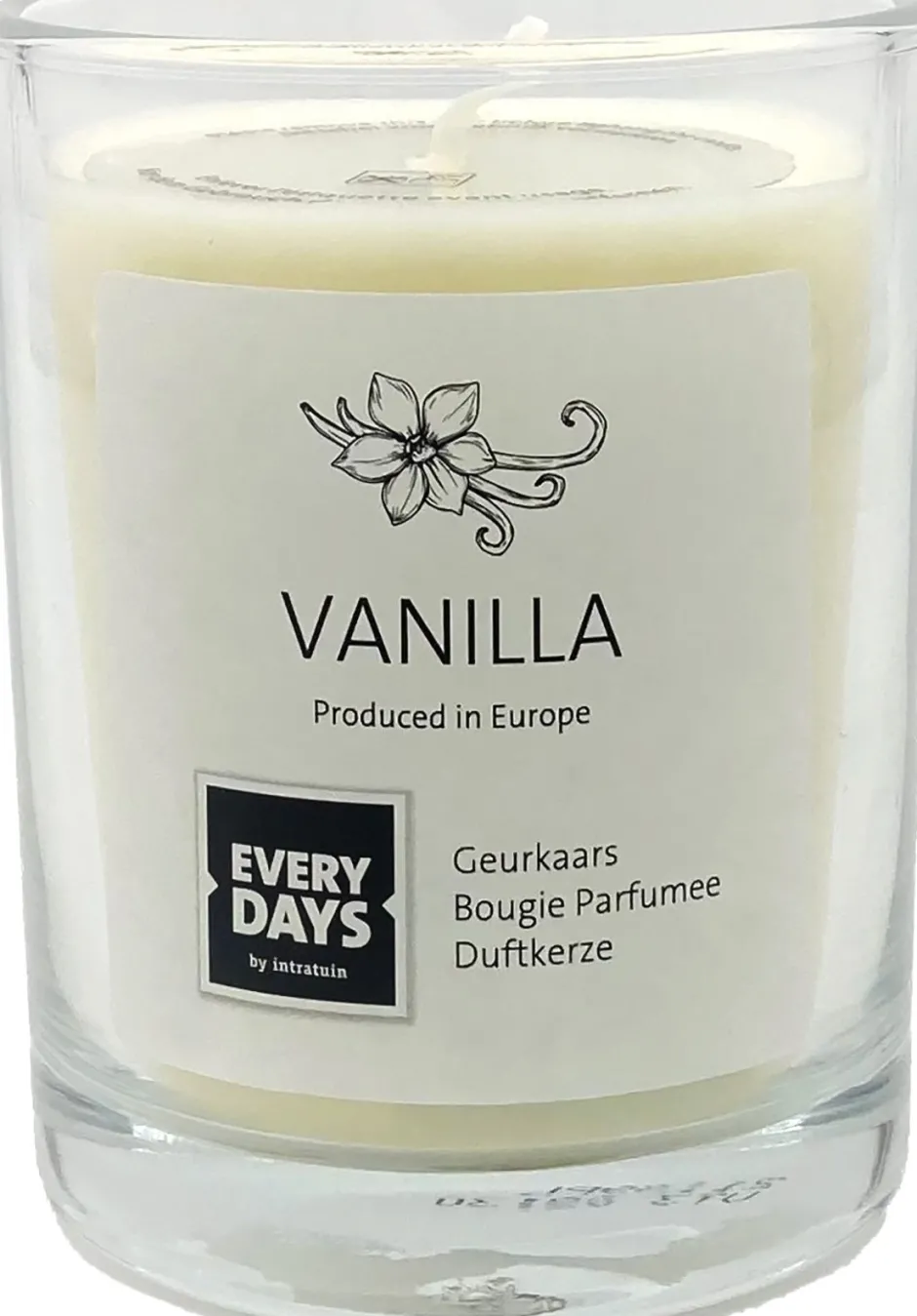 Intratuin Everydays by Duftkerze Vanilla weiß 43 Std. D 7,9 H 9,5 cm| Kerzen Im Glas|Duftkerzen