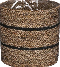 Intratuin Everydays by Pflanzkorb Celestial naturell / schwarz D 12 H 12 cm| Pflanzkörbe|Pflanzkörbe