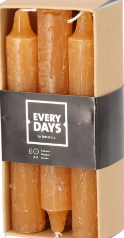 Intratuin Everydays by Stabkerzen Rustic orange 6 Std. 6 St.| Stabkerzen