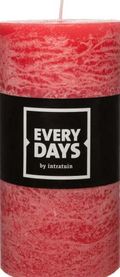 Intratuin Everydays by Stumpenkerze Rustic rot D 6,8 H 13 cm| Stumpenkerzen