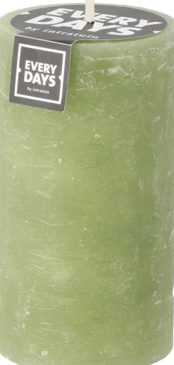 Intratuin Everydays by Stumpenkerze Rustic hellgrün 75 Std. D 7 H 13 cm| Stumpenkerzen