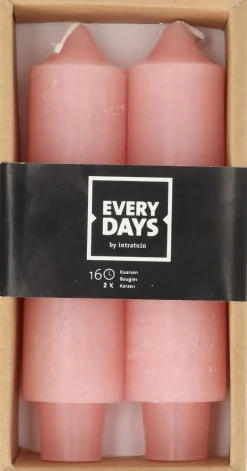 Intratuin Everydays by Stabkerzen Rustic hellrosa 16 Std. 2 St.| Stabkerzen