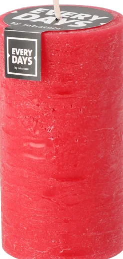 Intratuin Everydays by Stumpenkerze Rustic rot 75 Std. D 7 H 13 cm| Stumpenkerzen
