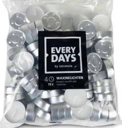 Intratuin Everydays by Teelichter weiß 4 Std. 75 St.| Teelichter