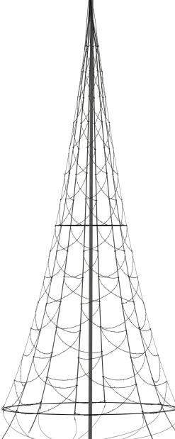 Intratuin Fairybell Fahnenmast-Beleuchtung H 600 cm mit 1200 LEDs bunt| Led Weihnachtsbäume (Außen)