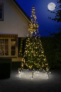 Intratuin Fairybell Fahnenmast-Beleuchtung H 400 cm mit 640 LEDs warmweiß| Led Weihnachtsbäume (Außen)
