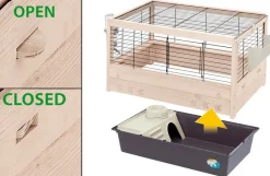 Intratuin Ferplast Kaninchenstall Arena 100 x 62,5 x 51 cm naturell / schwarz| Kaninchenställe & -Käfige