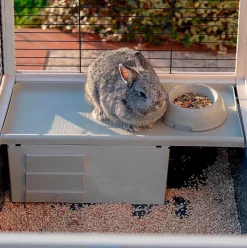 Intratuin Ferplast Kaninchenstall Arena 100 x 62,5 x 51 cm naturell / schwarz| Kaninchenställe & -Käfige