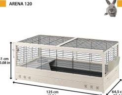 Intratuin Ferplast Kaninchenstall Arena 125 x 64,5 x 51 cm naturell| Kaninchenställe & -Käfige