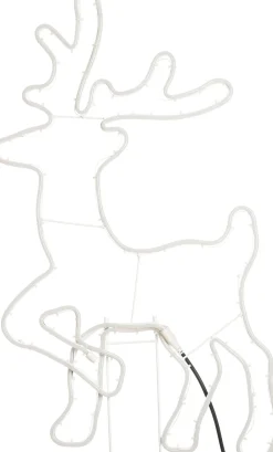 Intratuin Gartenstecker Rentier mit LED Beleuchtung 50 x 2 x 88 cm warmweiß| Weihnachtsfiguren (Außen)