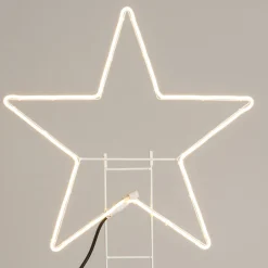 Intratuin Gartenstecker Stern mit LED Beleuchtung 55 x 2 x 55 cm warmweiß| Weihnachtsfiguren (Außen)