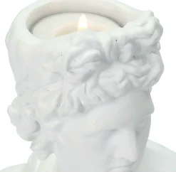 Intratuin HD Collection Kerzenständer Roman weiß 15 x 8,5 x 24 cm| Kerzenständer