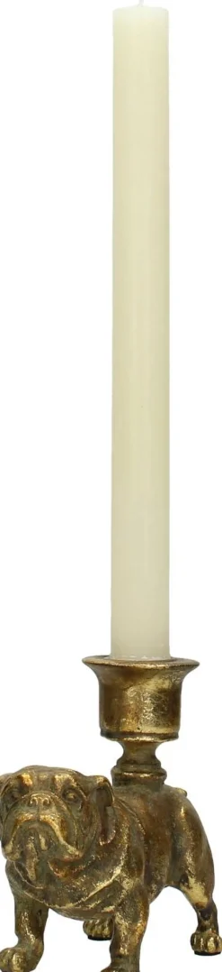 Intratuin HD Collection Kerzenständer Hund gold 12 x 6,5 x 11,2 cm| Kerzenständer