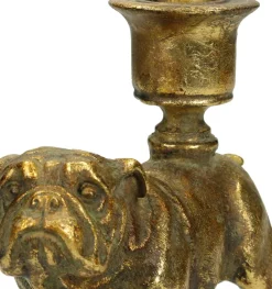 Intratuin HD Collection Kerzenständer Hund gold 12 x 6,5 x 11,2 cm| Kerzenständer
