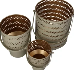 Intratuin HD Collection Teelichthalter Sunset beige 17 x 15 x 19 cm| Teelichthalter