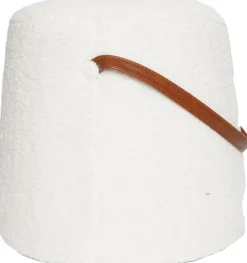 Intratuin House of Nature Hocker Ligare weiß 35 x 37 x 37 cm| Poufs