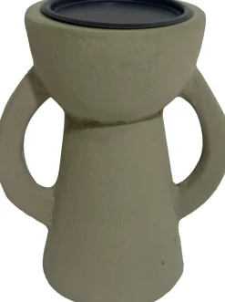 Intratuin House of Nature Kerzenständer Sarnia grün 15 x 11 x 18 cm| Kerzenständer