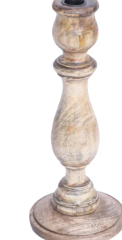 Intratuin House of Nature Kerzenständer Delger Holz D 12 H 30 cm| Kerzenständer