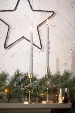 Intratuin House of Seasons kerstfiguur Stern schwarz D 40 H 0,50 cm| Weihnachtsdeko Zum Aufhängen|Weihnachtssterne