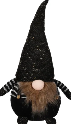 Intratuin House of Seasons kerstfiguur Wichtel Karel schwarz 25 x 21 x 53 cm| Weihnachtsfiguren & -Objekte