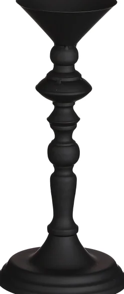 Intratuin House of Seasons Kerzenständer schwarz D 13,5 H 31 cm| Kerzenständer