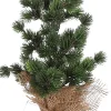 Intratuin House of Seasons Künstlicher Weihnachtsbaum mit Jute-Fuß D 17 H 34 cm mit 10 LEDs warmweiß| Künstliche Weihnachtsbäume