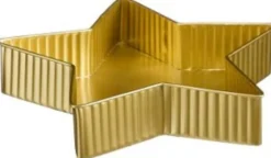 Intratuin House of Seasons Tablett Stern gold 24,5 x 24,5 x 5 cm| Servieren