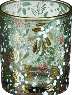 Intratuin House of Seasons Teelichthalter Storm hellgrün D 7 H 8 cm| Teelichthalter