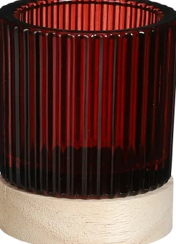 Intratuin House of Seasons Teelichthalter Cala rot D 7,5 H 9 cm| Teelichthalter