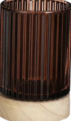 Intratuin House of Seasons Teelichthalter Cala braun D 8,5 H 13,5 cm| Teelichthalter