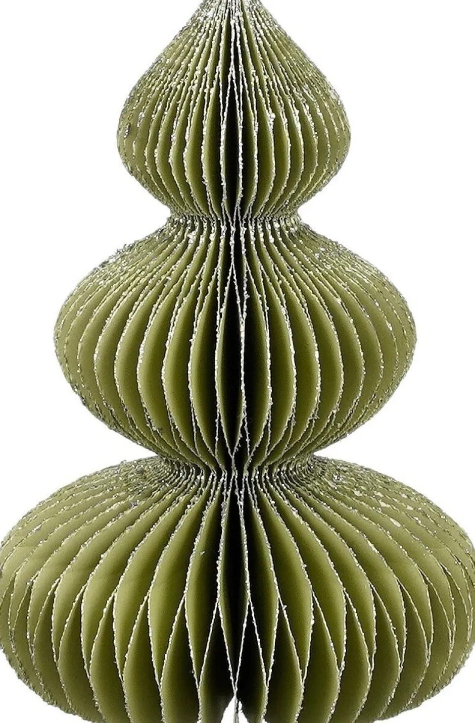 Intratuin House of Seasons Weihnachtsdeko Baum Rocco grün / silber D 13 H 30 cm| Weihnachtsfiguren & -Objekte