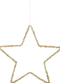 Intratuin House of Seasons Weihnachtsanhänger Stern gold D 25 cm| Weihnachtsdeko Zum Aufhängen|Weihnachtssterne