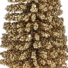 Intratuin House of Seasons Weihnachtsdeko Baum gold D 11 H 40 cm| Weihnachtsfiguren & -Objekte