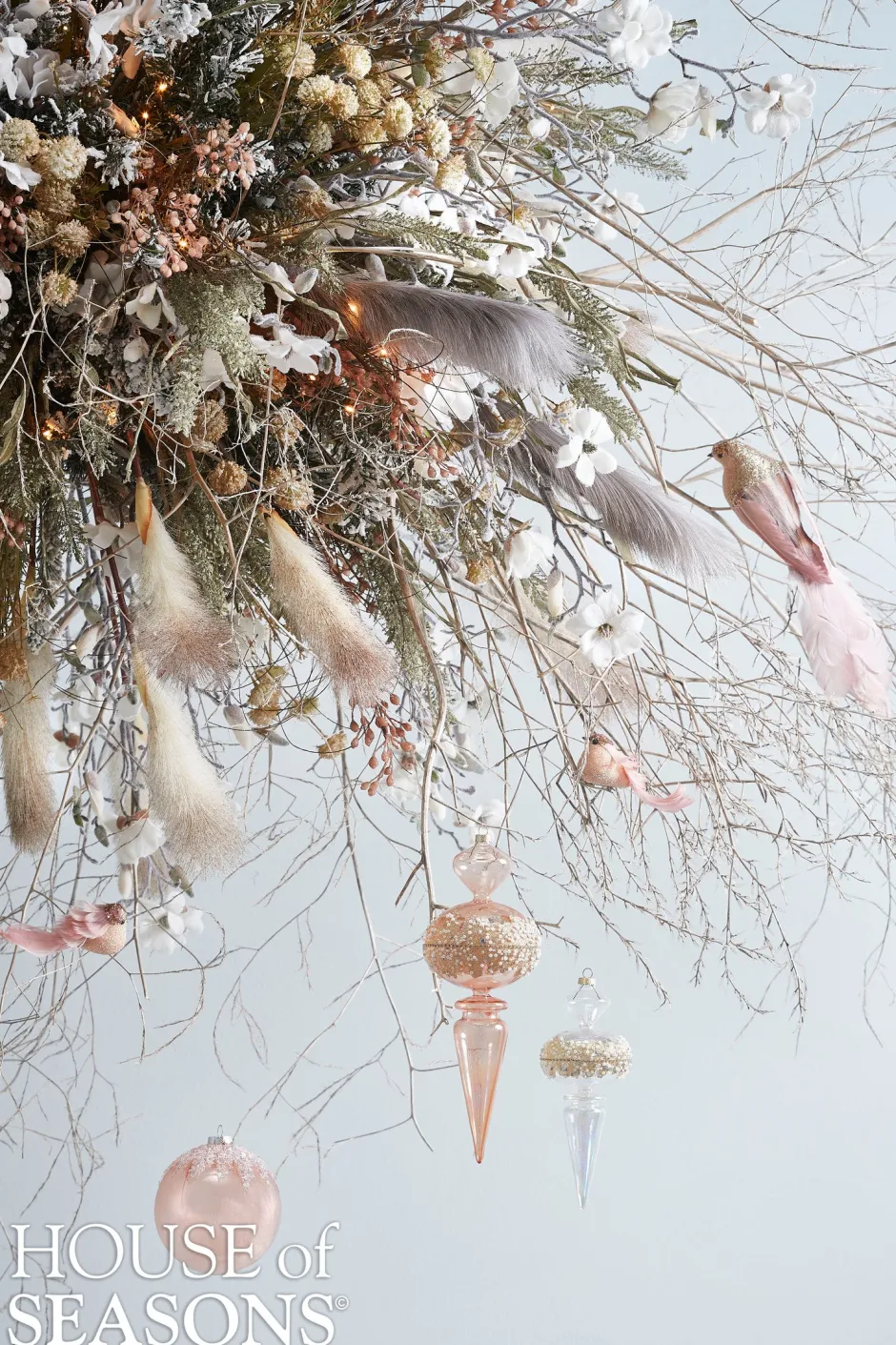 Intratuin House of Seasons Weihnachtsbaumschmuck Tropfen transparent D 8 H 21 cm| Weihnachtsdeko Zum Aufhängen