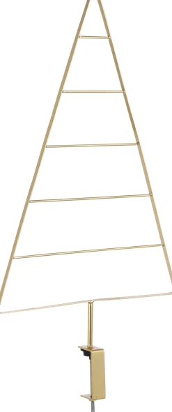 Intratuin House of Seasons Weihnachtsdeko Tischklemme Weihnachtsbaum gold 40 x 5 x 85 cm| Weihnachtskugelständer