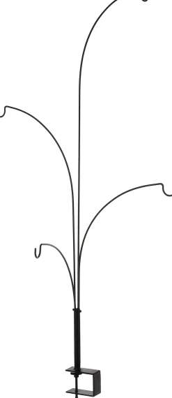 Intratuin House of Seasons Weihnachtsdeko Tischklemme schwarz 4 Haken 46 x 5 x 84 cm| Weihnachtskugelständer