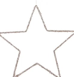 Intratuin House of Seasons Weihnachtsbaumschmuck Stern creme D 40 cm| Weihnachtsdeko Zum Aufhängen|Weihnachtssterne