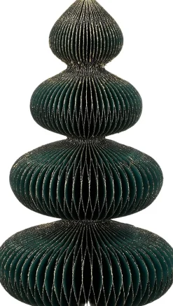 Intratuin House of Seasons Weihnachtsdeko Baum Rocco grün / gold D 15 H 30 cm| Weihnachtsfiguren & -Objekte