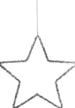 Intratuin House of Seasons Weihnachtsdeko Stern anthrazit D 25 cm| Weihnachtsdeko Zum Aufhängen|Weihnachtssterne