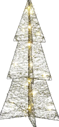 Intratuin House of Seasons Weihnachtsbaum 20 LEDs warmweiß 27 x 27 x 60 cm| Alternative Weihnachtsbäume