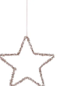 Intratuin House of Seasons Weihnachtsbaumschmuck Stern creme D 15 cm| Weihnachtsdeko Zum Aufhängen|Weihnachtssterne