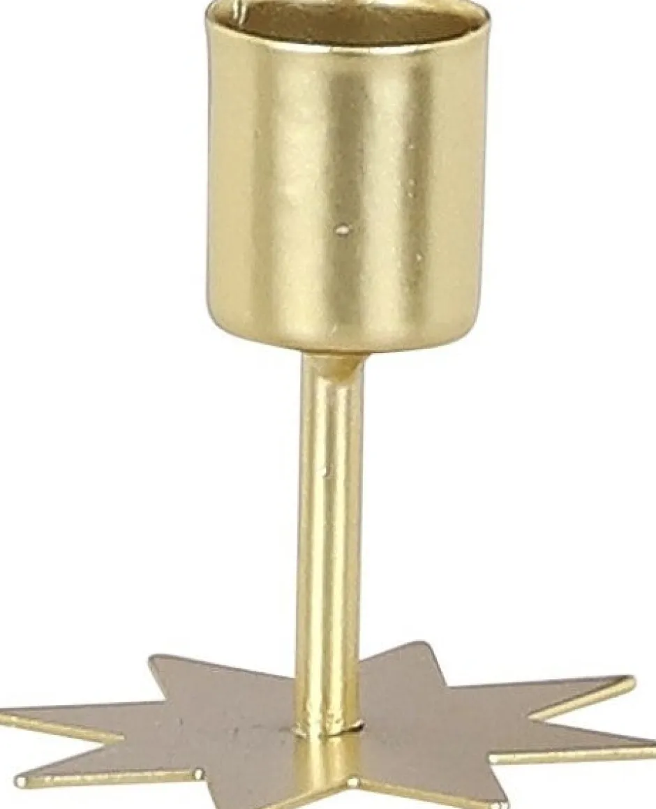 Intratuin House of Seasons Kerzenständer gold D 6 H 6,2 cm| Kerzenständer