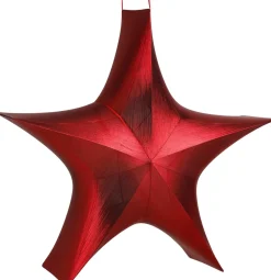Intratuin House of Seasons Weihnachtsdeko Stern rot 110 x 35,5 x 95 cm| Weihnachtsdeko Zum Aufhängen