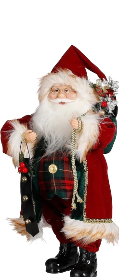 Intratuin House of Seasons Weihnachtsdeko Weihnachtsmann rot 23 x 17 x 47 cm| Weihnachtsfiguren & -Objekte